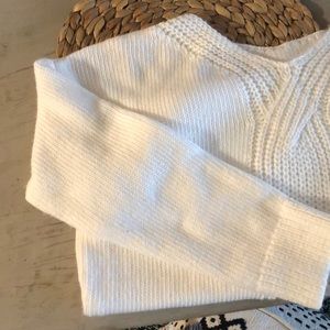 LOFT Cable Back Sweater